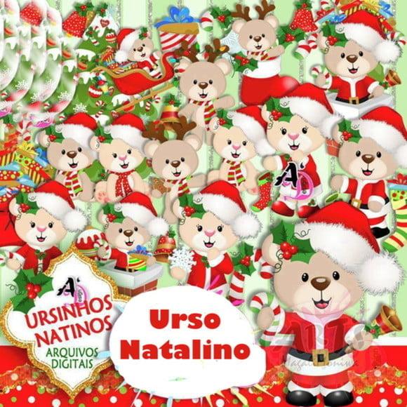 Ursinho Natalino - Kit Digital