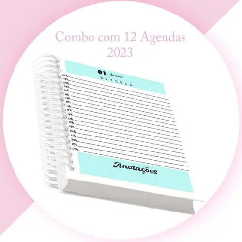 12 Arquivos Encadernação Agendas 2023 Datadas E Permanentes