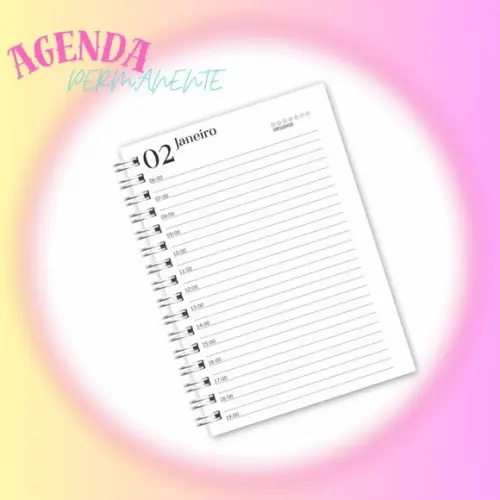 2 Agendas Permanentes com e sem Horas - Arquivo Digital