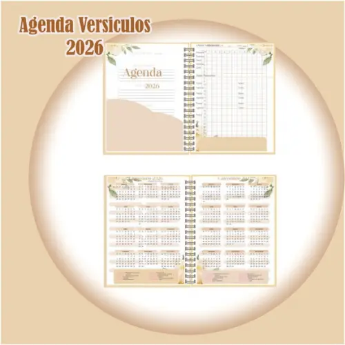 Arquivo Digital Agenda de Versículos 2026 Amarela Floral