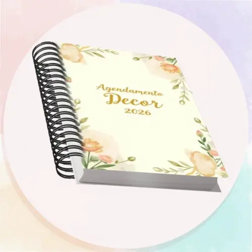Arquivo Digital Agendamento Decoração 2026 Amarelo
