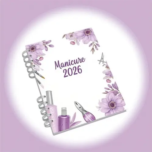 Arquivo Digital Agendamento Lilás Claro Manicure 2026