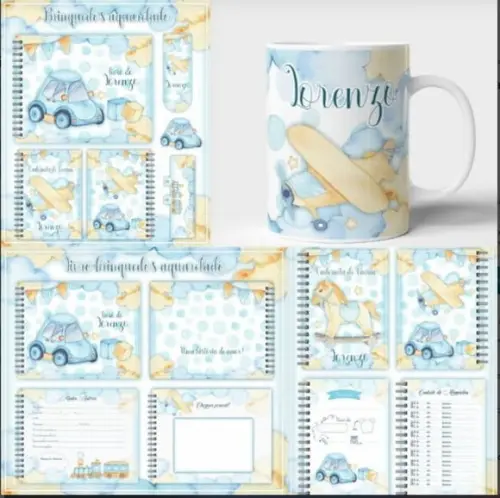 Arquivo Digital Caderneta e Livro do Bebê Brinquedos