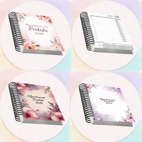 Arquivo Digital Combo Agendamento Dentista 2026 , 8 Cores