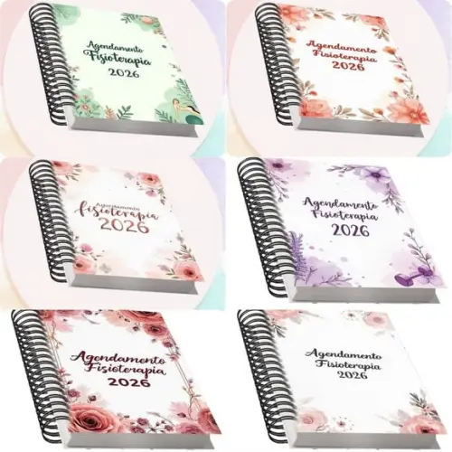 Arquivo Digital Combo Agendamento Fisioterapia 2026 8 Cores