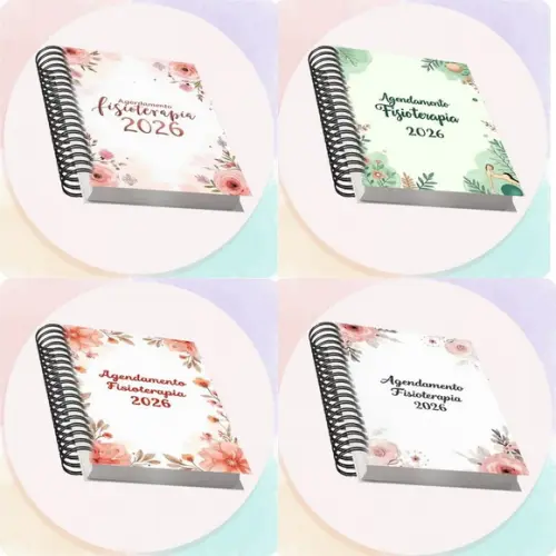 Arquivo Digital Combo Agendamento Fisioterapia 2026 8 Cores