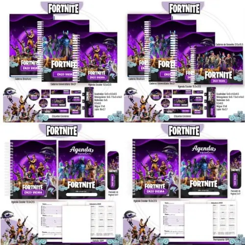 Arquivo Digital Combo Escolar 2025 - Fortnite