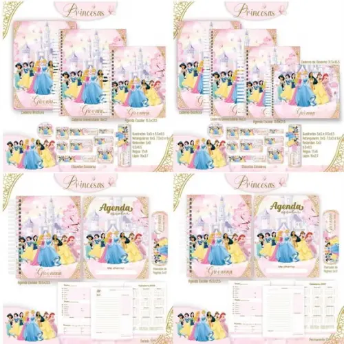 Arquivo Digital Combo Escolar 2025 - Princesas