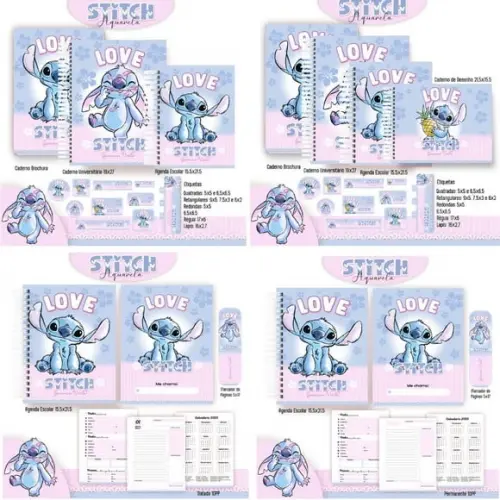 Arquivo Digital Combo Escolar 2025 - Stitch