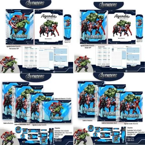 Arquivo Digital Combo Escolar 2025 - Vingadores