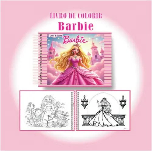 Arquivo Digital Livro de Colorir Barbie