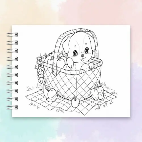 Arquivo Digital Livro de Colorir Cachorrinhos Amigaveis