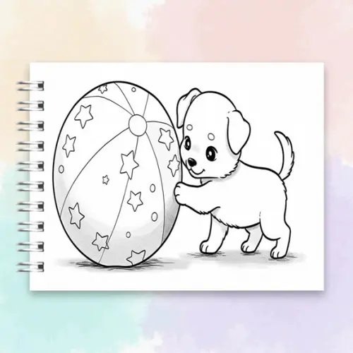 Arquivo Digital Livro de Colorir Cachorrinhos Amigaveis