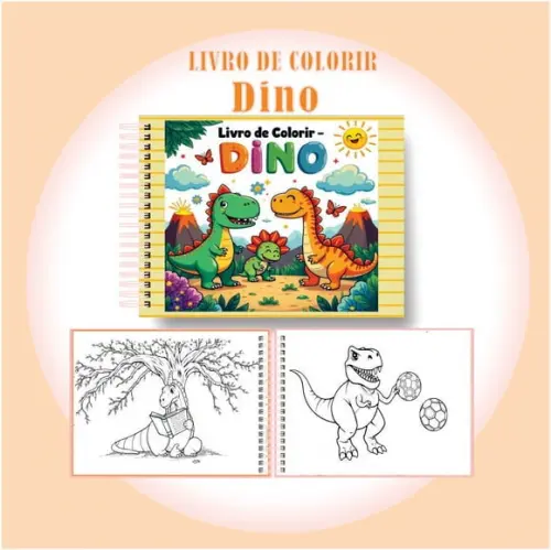 Arquivo Digital Livro de Colorir Dino