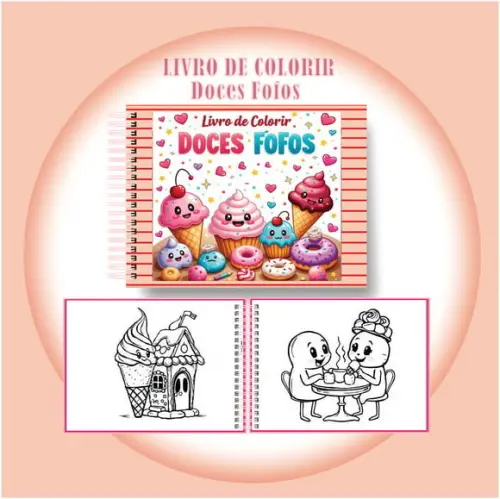 Arquivo Digital Livro de Colorir Doces Fofos