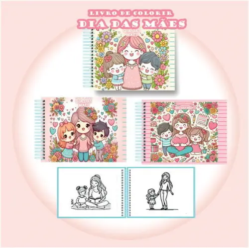 Arquivo Digital Livro de Colorir Dia das Mães