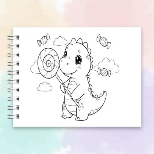 Arquivo Digital Livro de Colorir Dinossauros Fofinhos