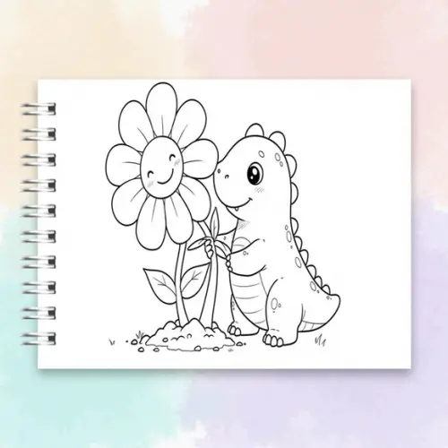 Arquivo Digital Livro de Colorir Dinossauros Fofinhos