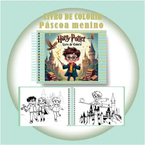 Arquivo Digital Livro de Colorir Harry Potter Mágico