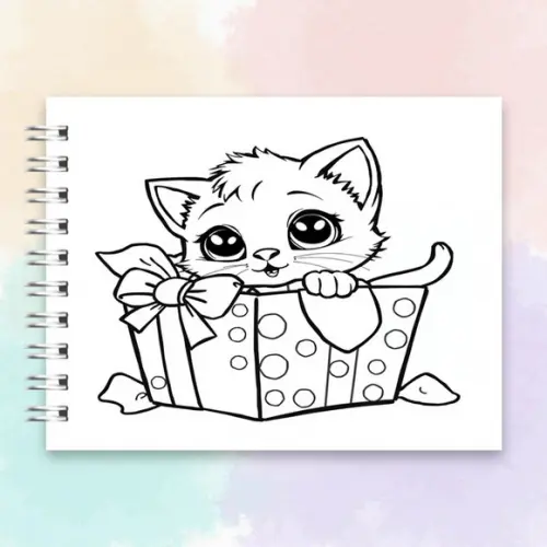 Arquivo Digital Livro de Colorir Gatinhos Fofos