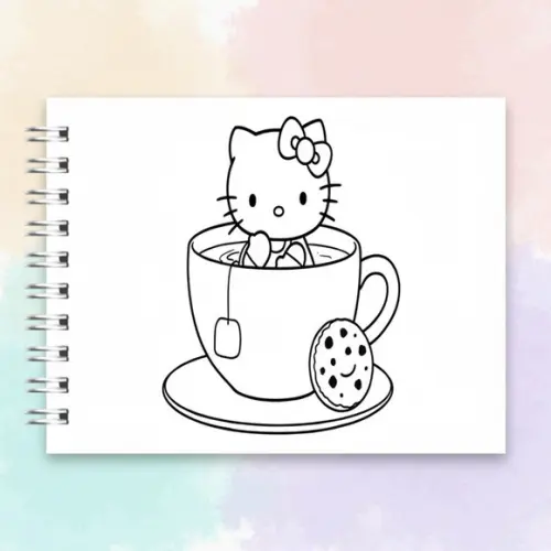 Arquivo Digital Livro de Colorir Hello Kitty