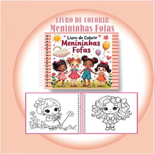 Arquivo Digital Livro de Colorir Menininhas Fofas