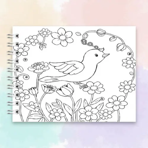 Arquivo Digital Livro de Colorir Passaro Magico