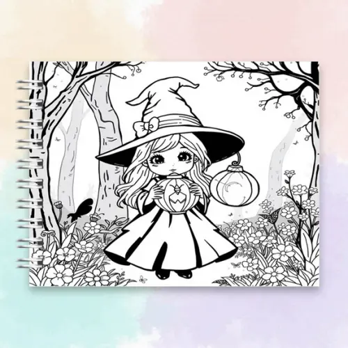 Arquivo Digital Livro de Colorir Pequena Bruxinha