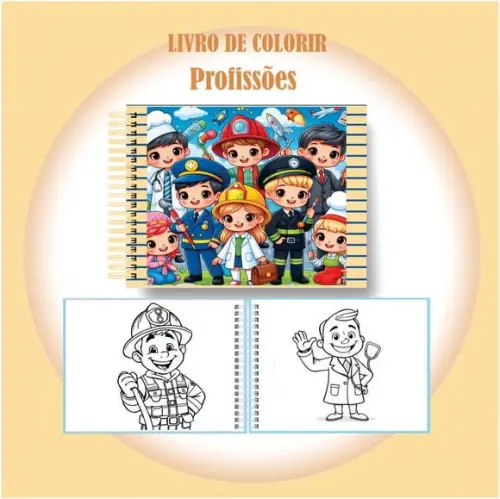 Arquivo Digital Livro de Colorir Profissões