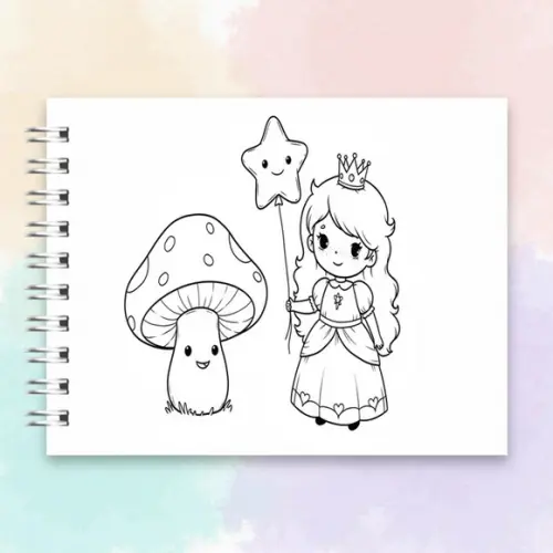 Arquivo Digital Livro de Colorir Princesinhas Encantadas