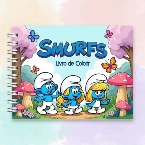 Arquivo Digital Livro de Colorir Smurfs