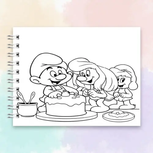 Arquivo Digital Livro de Colorir Smurfs
