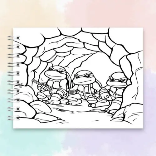 Arquivo Digital Livro de Colorir Tartarugas Ninjas