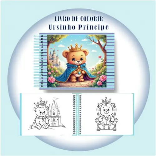 Arquivo Digital Livro de Colorir Ursinho Príncipe