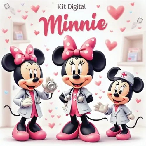 Arquivo Digital, Kit Digital Minnie Doutora 3d