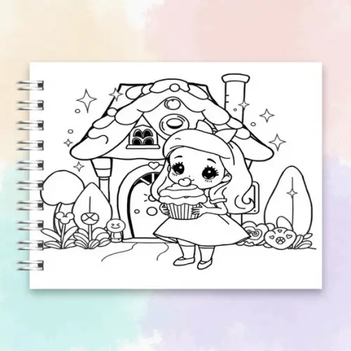 Arquivo Digital: Livro de Colorir Alice Kawaii