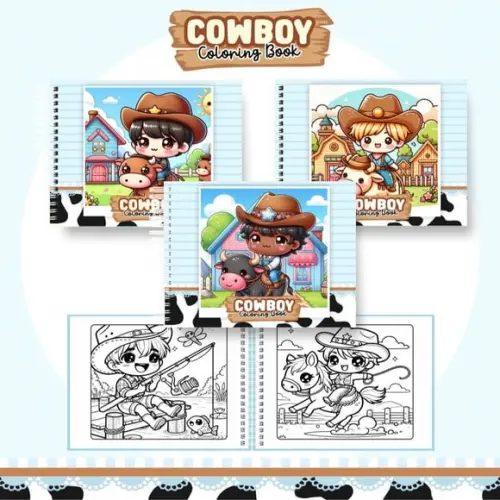 Arquivo Digital: Livro de Colorir Cowboy
