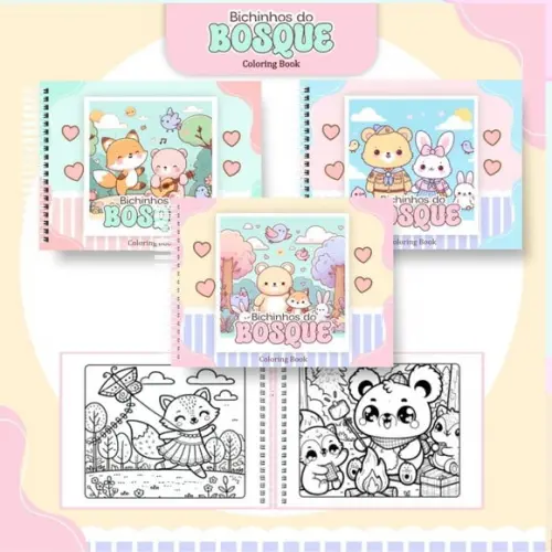 Arquivo Digital: Livro de Colorir Colorindo no Bosque
