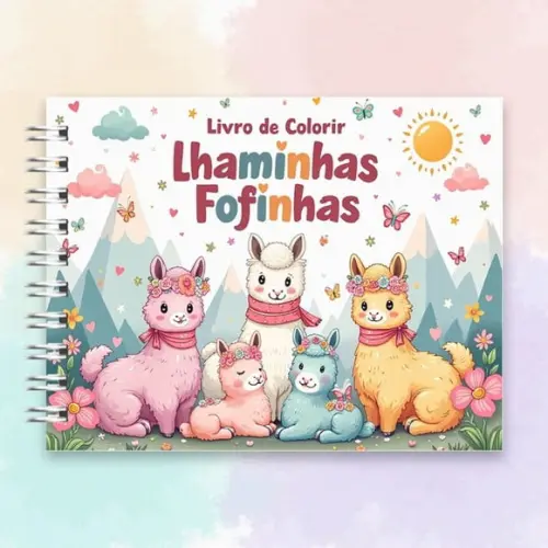 Arquivo Digital: Livro de Colorir Lhaminhas Fofinhas