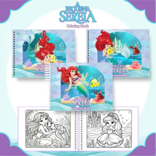 Arquivo Digital: Livro de Colorir Pequena Sereia
