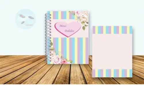 Caderno de Pedidos Floral Arquivo Digital