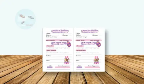 Caderno de Pedidos Páscoa Arquivo Digital