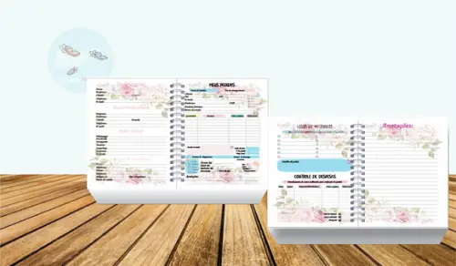 Caderno de Pedidos Floral Arquivo Digital