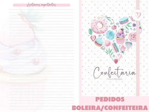 Caderno de Pedidos Confeitaria/boleira Arquivo Digital