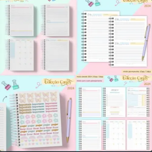 Combo Agendas Candy 2024 - Arquivo Digital