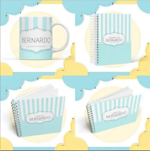 Combo Cadernetas e Livros Neutros Menina e Menino Arquivo