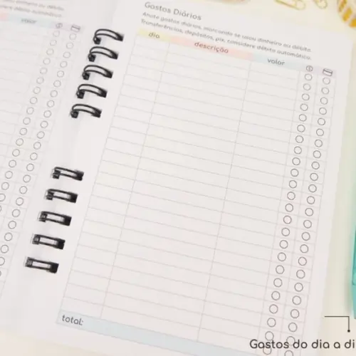 Combo Cadernos Controle Financeiro Arquivo Digital