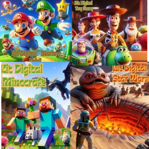 Combo Exclusivo: 4 Kits Digitais de Personagens