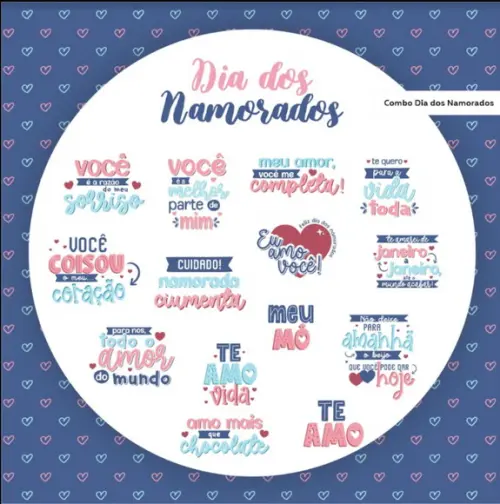 Combo Lettering Dia dos Namorados Arquivos Digitais