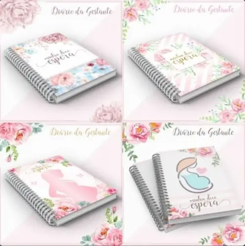 Diário Gestante + Arte para Caneca - Arquivo Digital